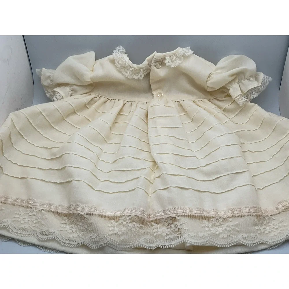 Vintage‎ Christian Dior Enfante Newborn Dress Cream Lace Heirloom Quality